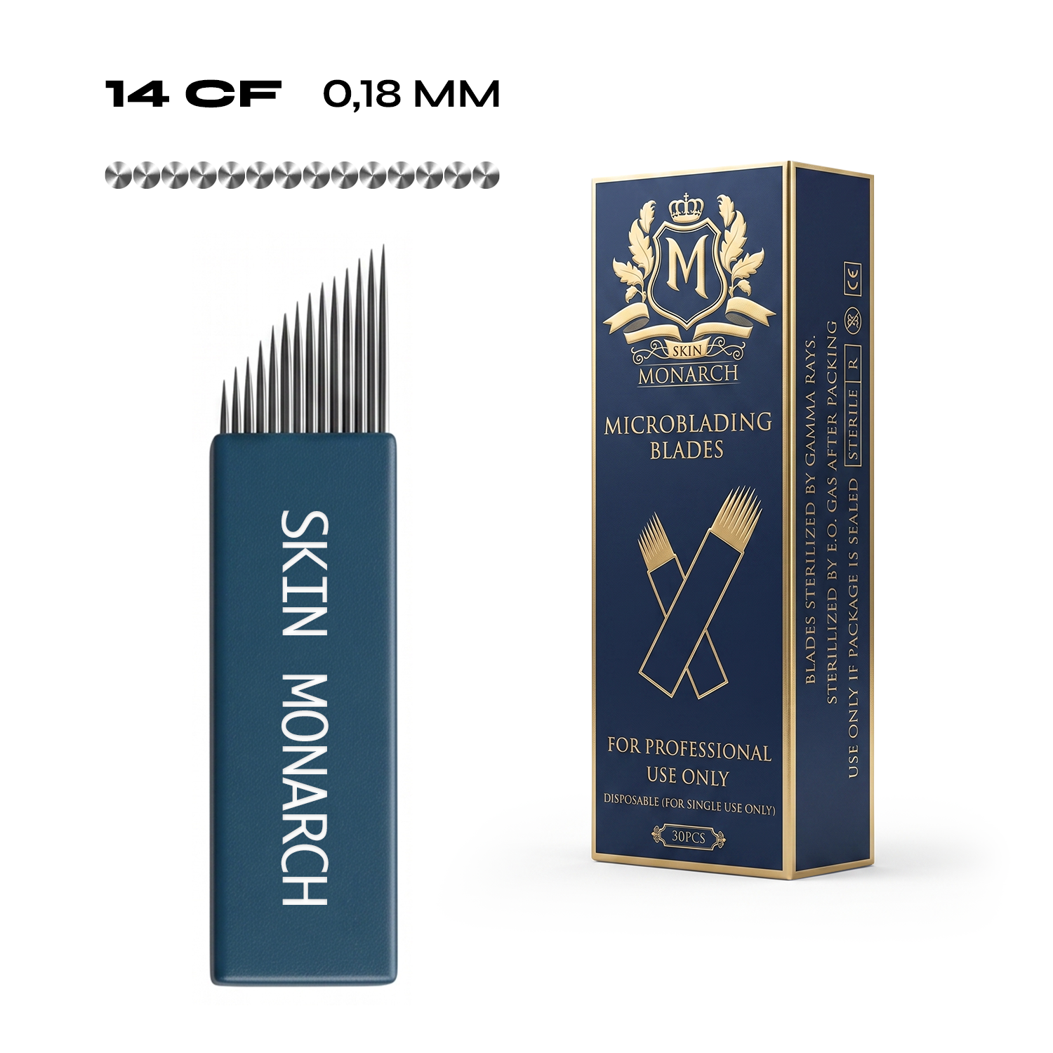 Skin Monarch Microblading Needles 14CF 0.18mm — box