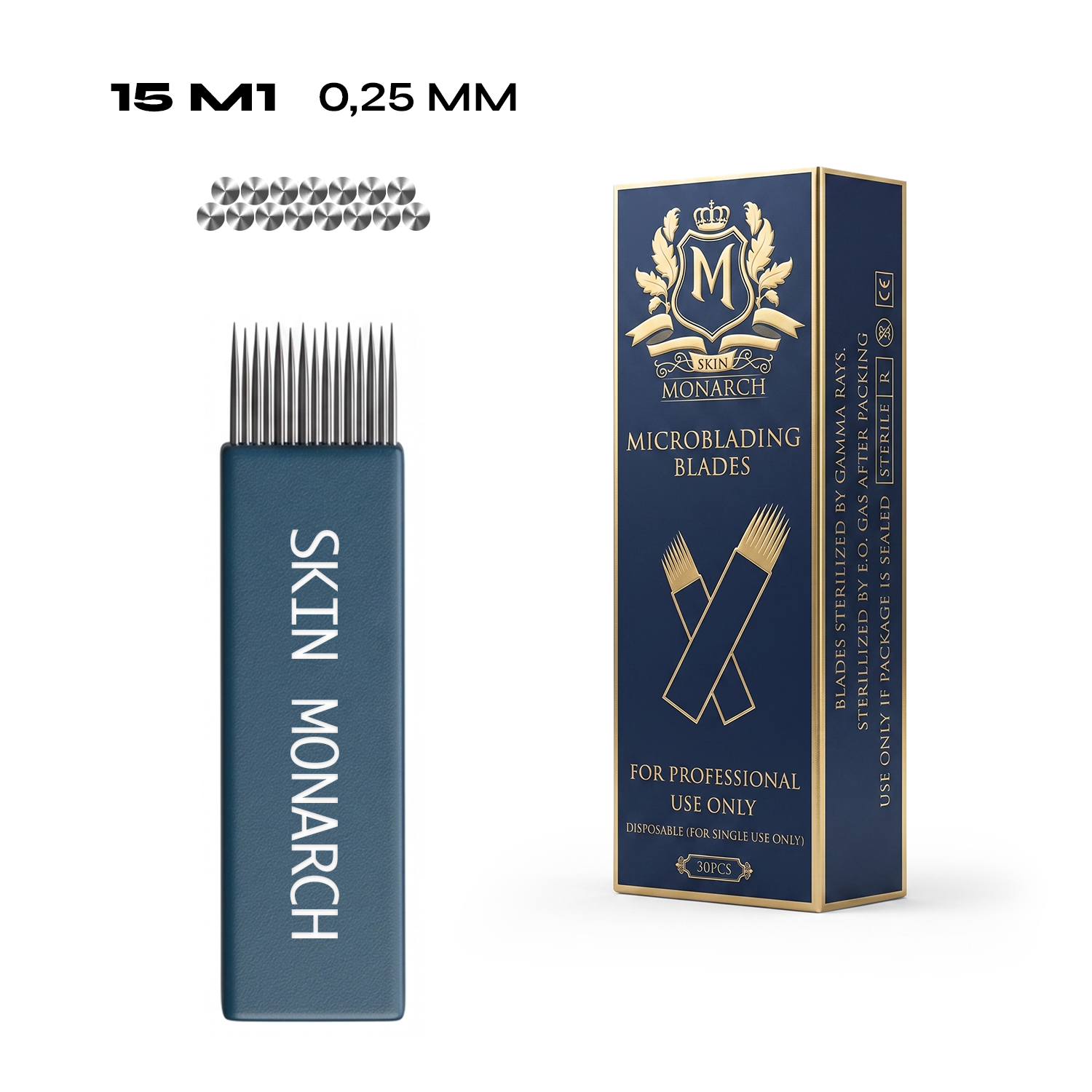 Skin Monarch Microblading Needles 15M1 0.25mm — box