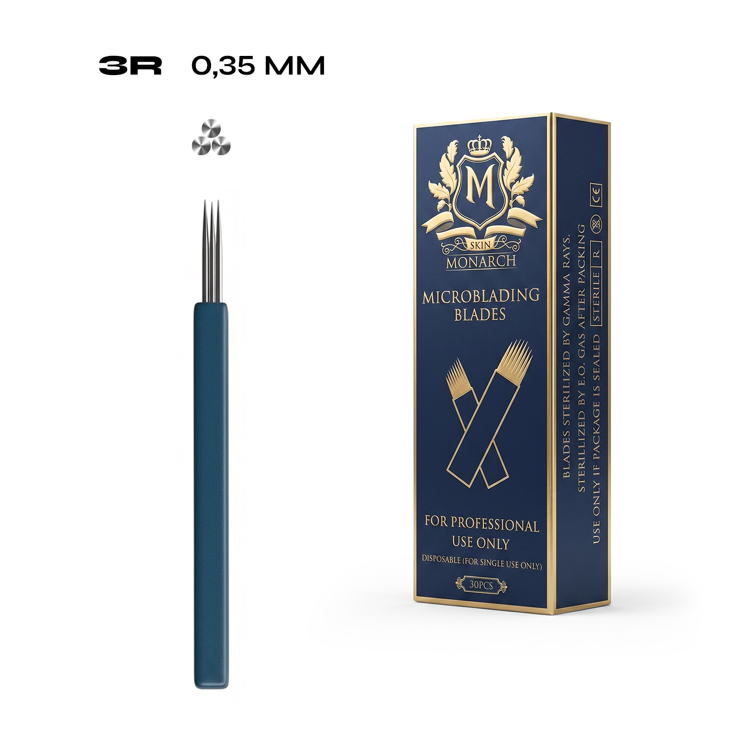 Skin Monarch Microblading Needles 3R 0.35mm — box