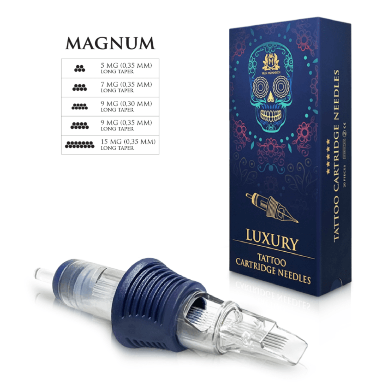 Skin Monarch Luxury Round Shader tattoo cartridge — single