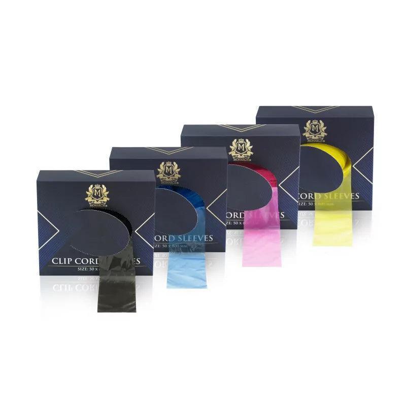 Skin Monarch Clip Cord Sleeves Blue 125pcs — roll view
