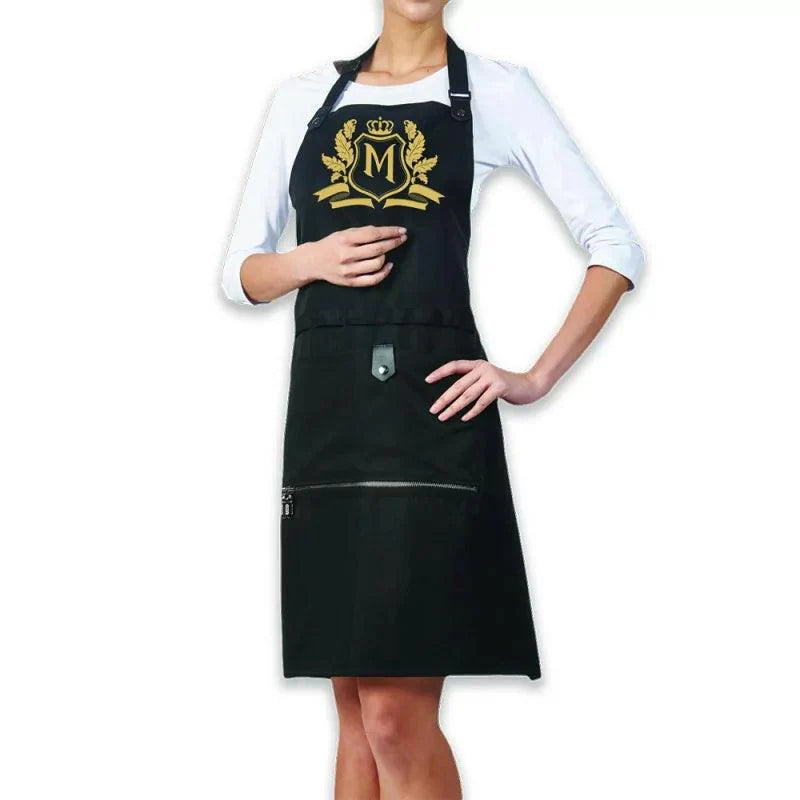 Skin Monarch Professional Black Apron with Pocket