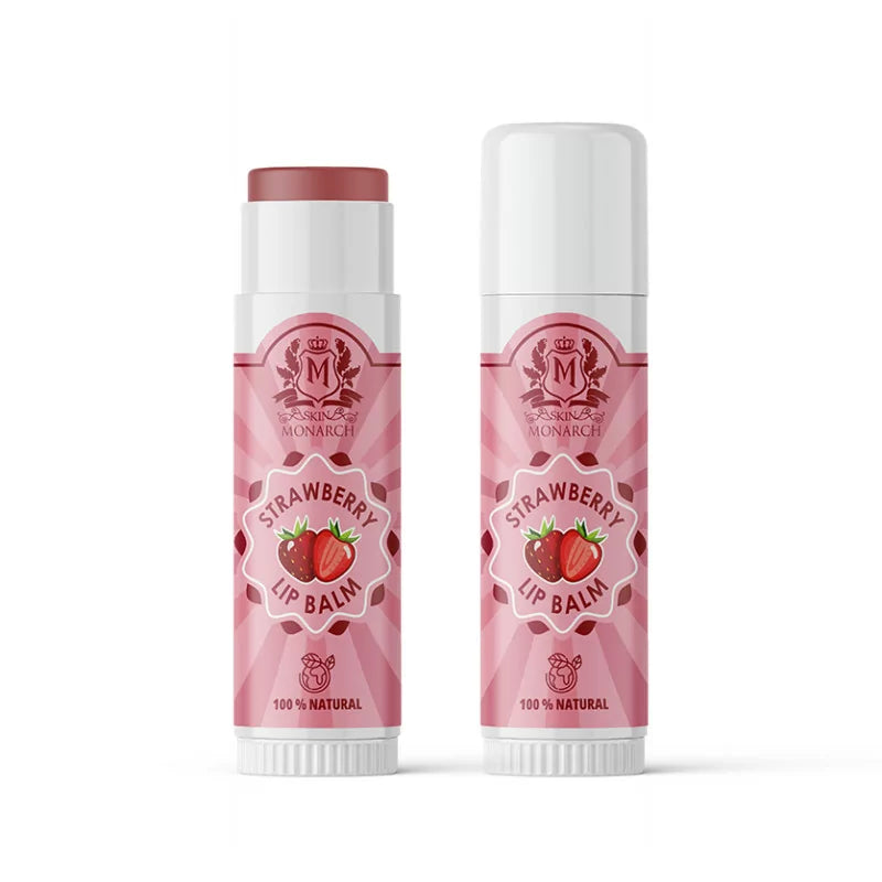 Skin Monarch Strawberry Lip Balm 100% Natural — pencil format