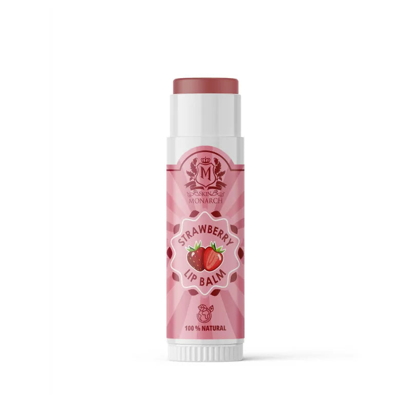 Skin Monarch Strawberry Lip Balm 100% Natural — pencil format