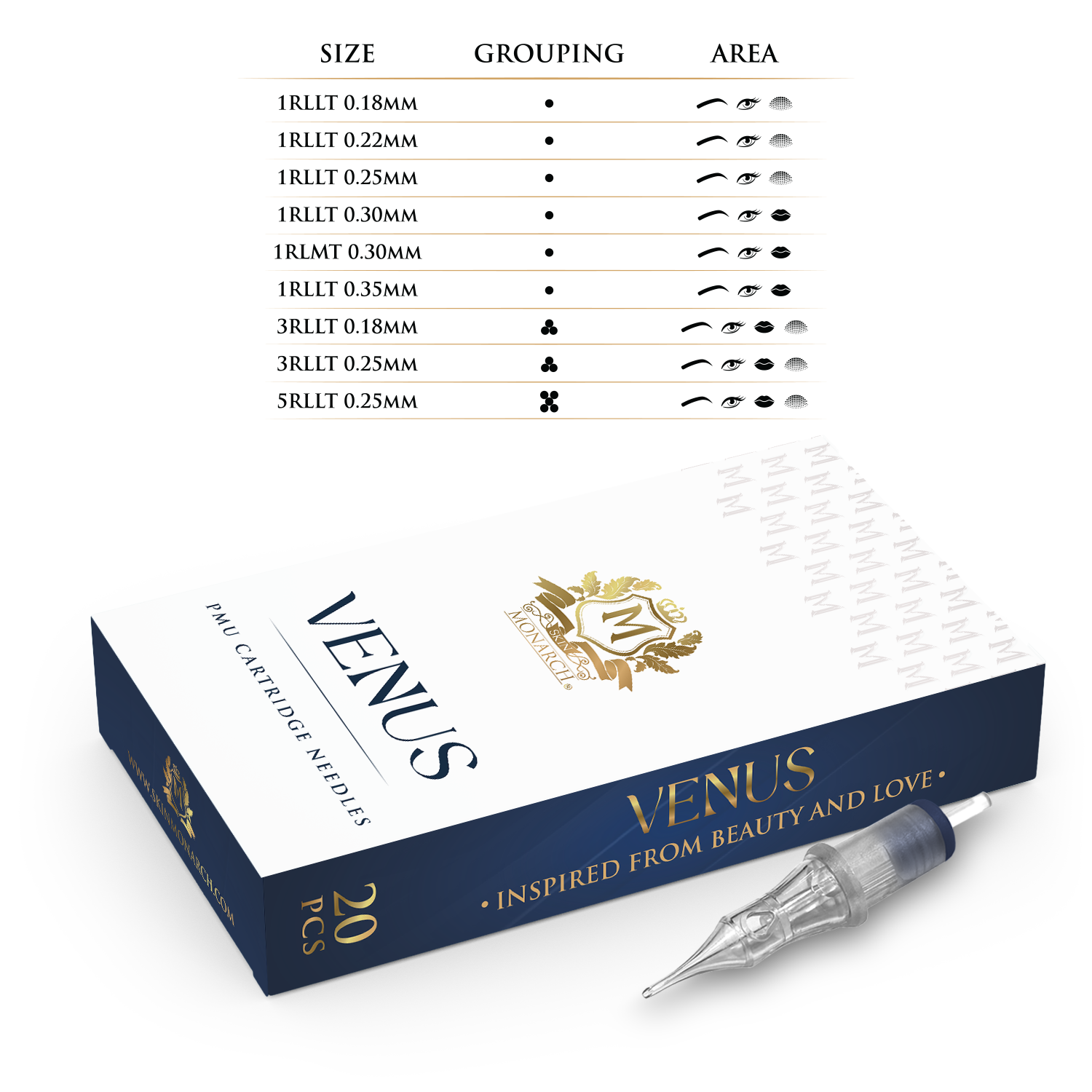 Skin Monarch Venus PMU cartridges — box